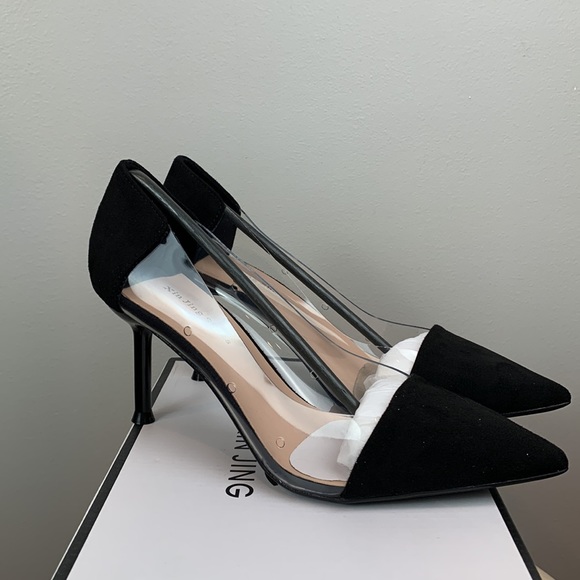 Faux Suede Pointed Toe Heels NWB - Picture 3 of 7